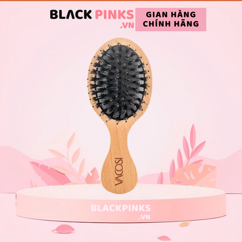Lược gỗ VACOSI massage, ngăn tĩnh điện, làm bóng tóc C01 (Dạng bỏ túi)