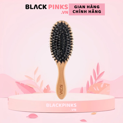 Lược gỗ VACOSI massage, ngăn tĩnh điện, làm bóng tóc C02