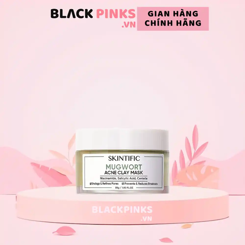 Mặt nạ đất sét Skintific Ngải Cứu cấp ẩm, giảm mụn 55g