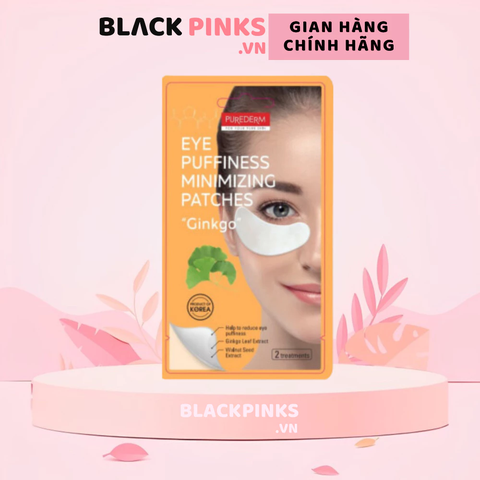 Mặt nạ mắt Purederm chiết xuất bạch quả giảm sưng bọng mắt 4 miếng