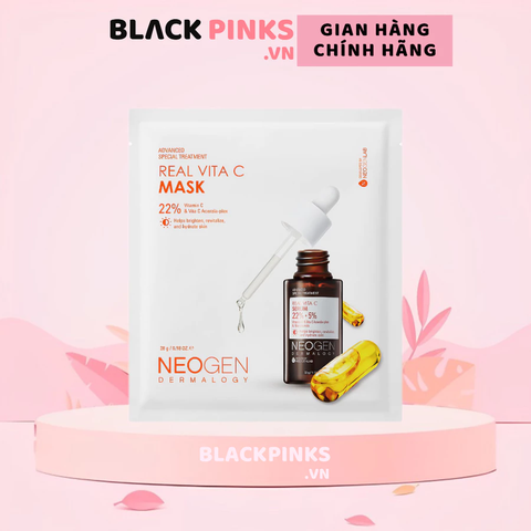 Mặt nạ Neogen Dermalogy 22% Vita C dưỡng sáng, mờ thâm 28g.