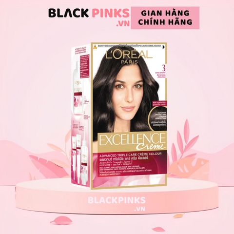 Màu nhuộm L'Oreal dưỡng tóc phủ bạc - nâu đen tự nhiên/đen tự nhiên/nâu tự nhiên/nâu socola 172ml