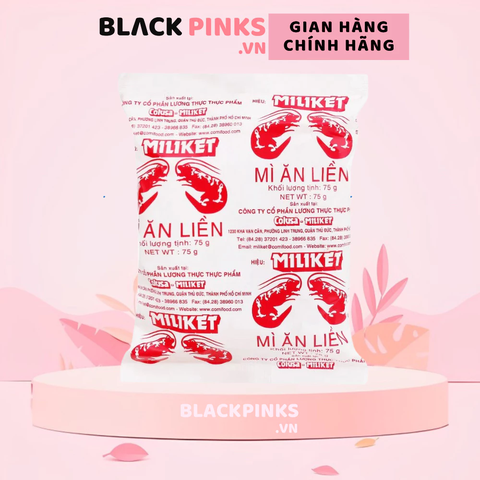 Mì Miliket Hai Tôm giấy trắng gói 75g