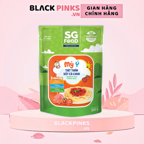 Mì ý ăn dặm thịt thăn sốt cà chua Sài Gòn Food 200g dành cho bé từ 1 tuổi