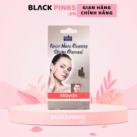 Miếng dán mũi lột mụn Mayan than hoạt tính 4 miếng