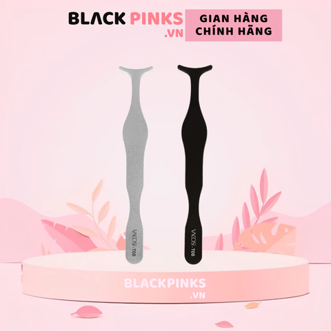 Nhíp gắn mi giả Vacosi T08-02 dáng thẳng màu đen/màu xám