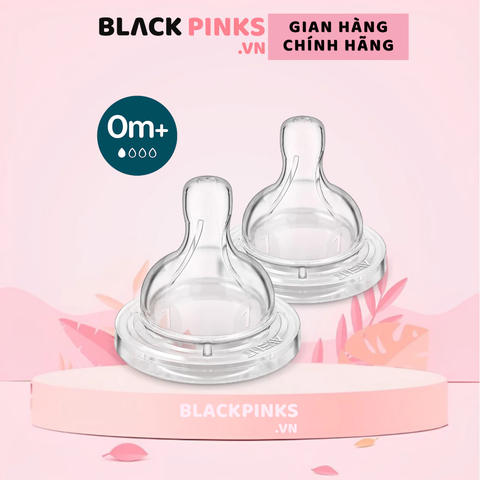 Núm ty ngăn đầy hơi hiệu Philips Avent cho trẻ từ 0 tháng tuổi (vỉ đôi)