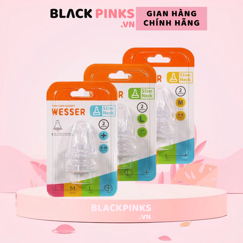 Núm vú cổ hẹp Wesser có nhiều size