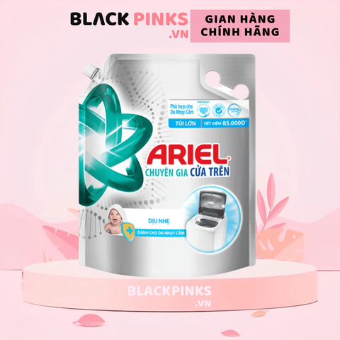Nước giặt Ariel chuyên gia cửa trên dịu nhẹ cho da nhạy cảm túi 3.2kg