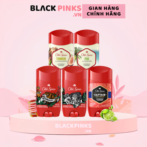 Sáp khử mùi Old Spice giảm tiết mồ hôi hương Fiji/Timber/Wolfthorn/Bearglove/Captain 73g