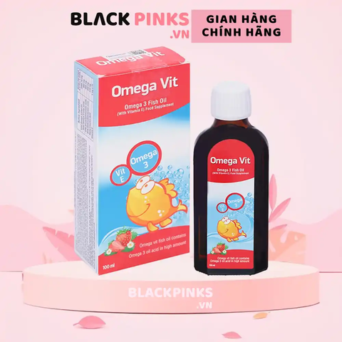 Siro dầu cá Omega Vit tốt cho não bộ và mắt 100 ml cho bé từ 0 tháng tuổi
