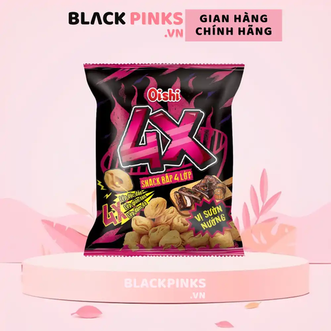 Snack bắp Oishi 4X vị sườn nướng gói 68g