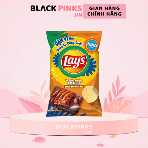 Snack khoai tây Lay's vị sườn nướng BBQ Brazil gói 54g