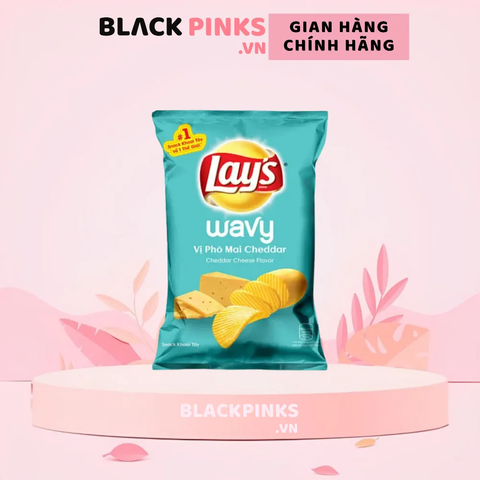 Snack khoai tây Lay's Wavy vị phô mai Cheddar gói 54g