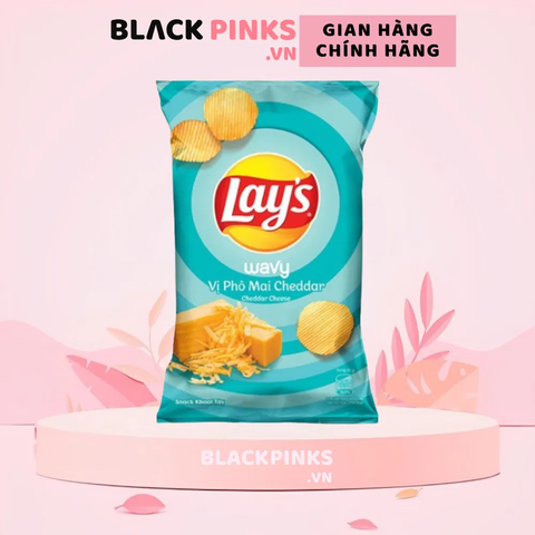 Snack khoai tây Lay's Wavy vị phô mai Cheddar gói 90g