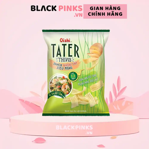 Snack khoai tây siêu mỏng Oishi vị salad tôm gói 68g
