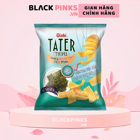 Snack khoai tây siêu mỏng Oishi vị tảo biển gói 68g