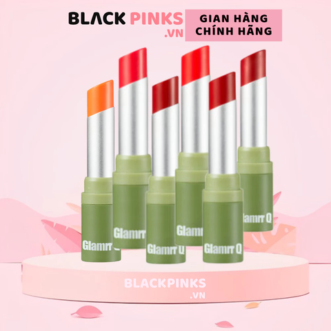 Son dưỡng có màu Glamrr Q thuần chay 00 Cam san hô /01 Đỏ gạch /02 Cam chilli /03 Hồng baby /04 Cam đào /05 Đỏ vang 4.5g
