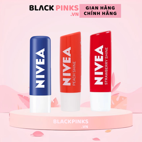 Son dưỡng môi Nivea chuyên sâu / hương đào /hương dâu 4.8g
