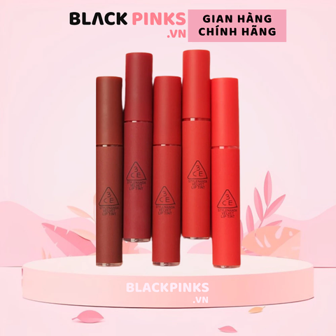 Son kem lì 3CE mịn màng như nhung Cam hồng đất/Đỏ đất/Đỏ cam/Đỏ gạch/Đỏ lạnh 4g