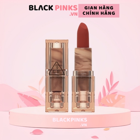 Son thỏi 3CE vỏ trong suốt Unstained Red - Đỏ phấn 3.5g
