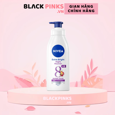 Sữa dưỡng thể Nivea sáng da ban đêm từ 8 Super Food 350ml