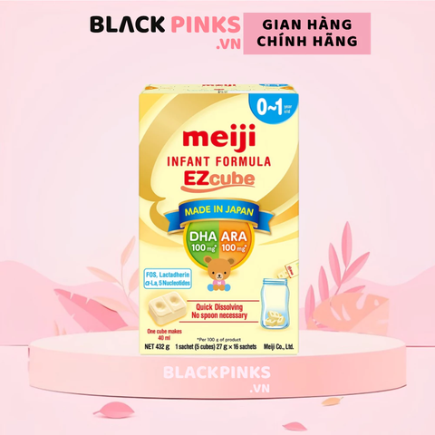 Sữa Meiji thanh nhập khẩu hộp 16 thanh 432g cho bé 0 - 1 tuổi
