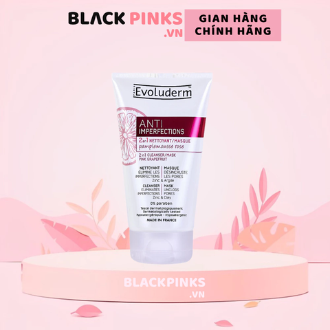 Sữa rửa mặt & mặt nạ Evoluderm chiết xuất Bưởi Hồng 150ml