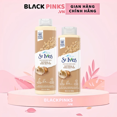 Sữa tắm St.Ives dưỡng ẩm da yến mạch và bơ hạt mỡ 473ml/650ml