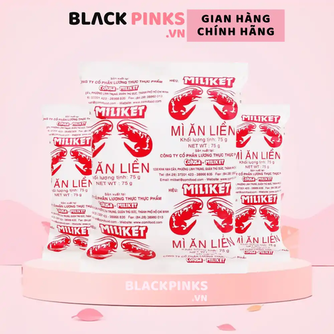 (Thùng 100 gói) Mì Miliket Hai Tôm giấy trắng gói 75g