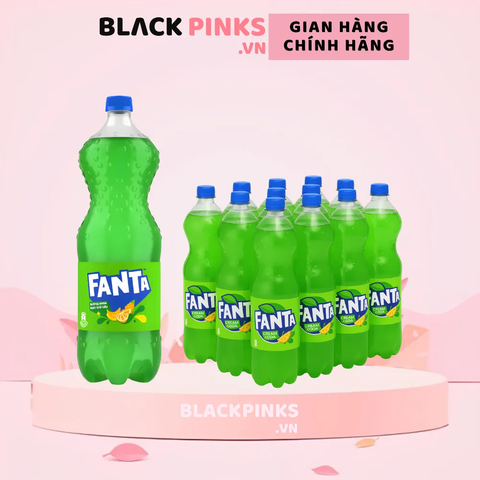 Thùng 12 chai nước ngọt Fanta soda kem 1.5L