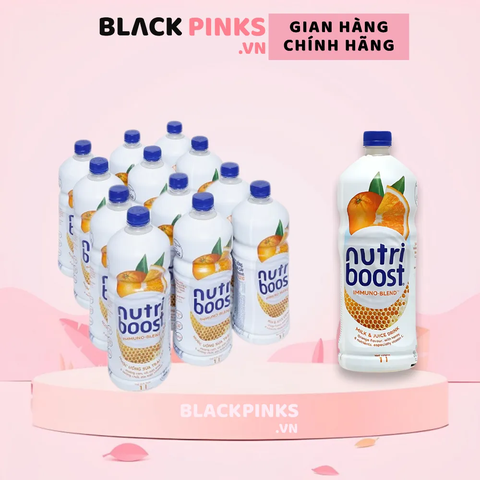 Thùng 12 chai sữa trái cây NutriBoost cam mật ong 1L
