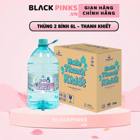 Thùng 2 bình nước thanh khiết pha sữa và uống thuốc Fujiwa 6L