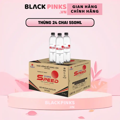 Thùng 24 chai nước uống bổ sung ion Fujiwa Speed 550ml