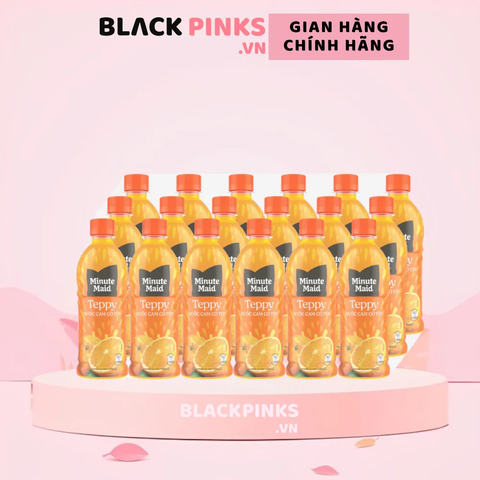 Thùng 24 chai nước cam có tép Teppy Minute Maid 327ml
