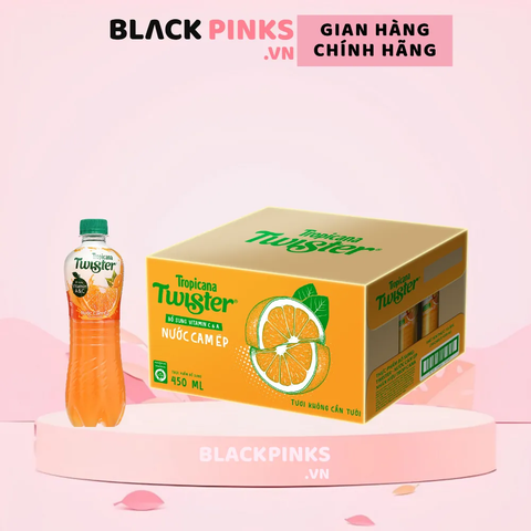 Thùng 24 chai nước cam ép Twister 450ml