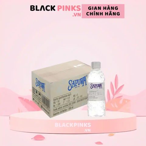 Thùng 24 chai nước uống tinh khiết Sapuwa 330ml