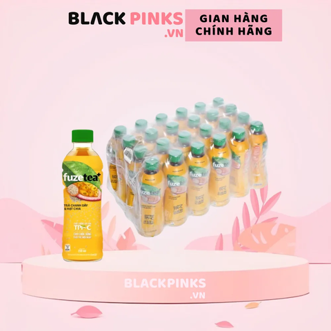 Thùng 24 chai trà chanh dây và hạt chia Fuzetea+ 350ml