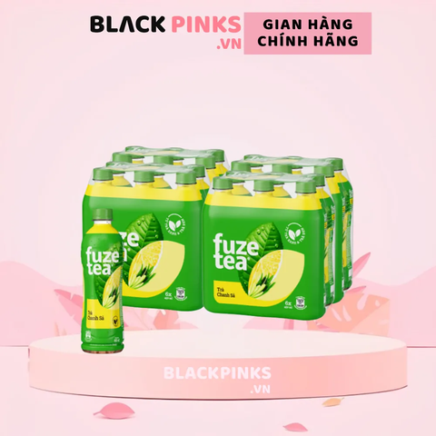 Thùng 24 chai trà chanh sả Fuzetea+ 450ml