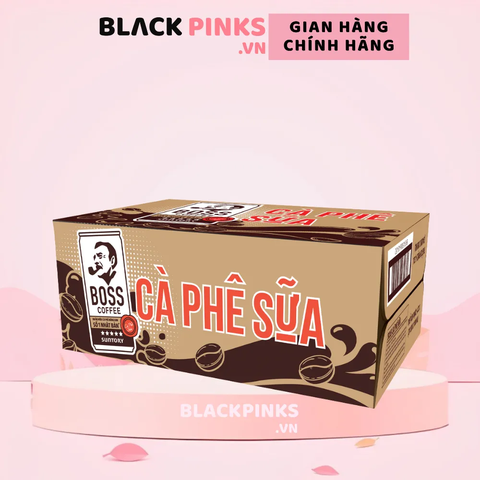 Thùng 24 lon cà phê sữa Boss 180ml