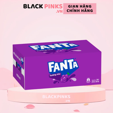 Thùng 24 lon nước ngọt Fanta nho 320ml