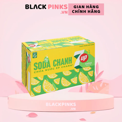 Thùng 24 lon nước soda 7Up chanh 320ml