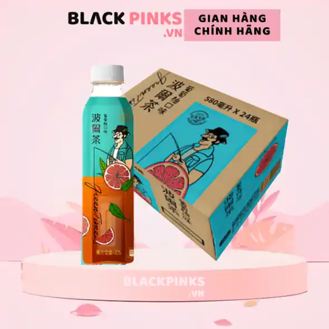Thùng 24 chai trà Green Time hương bưởi 580ml
