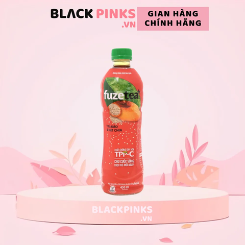Trà đào hạt chia Fuzetea+ 450ml
