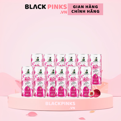 Lốc 12 lon trà Greentime hương vải 320ml