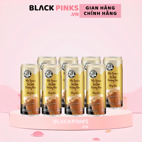 Thùng 24 lon trà sữa Mr.Brown đường đen 320ml