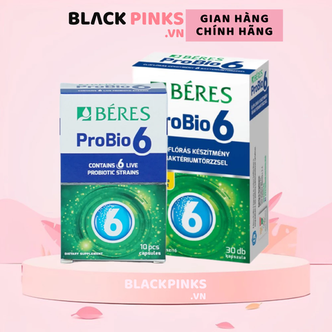 Viên uống Beres Probio6 bổ sung lợi khuẩn, hỗ trợ hệ tiêu hóa (hộp 10 viên/hộp 30 viên)