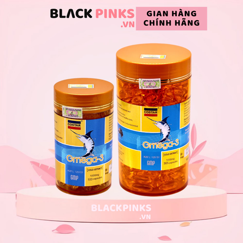 Viên uống Costar dầu cá 1000mg Omega 3  100/365 viên