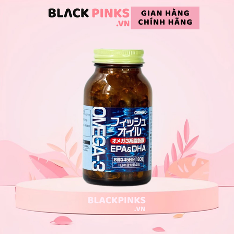 Viên uống dầu cá Omega-3 Orihiro hỗ trợ tim mạch 180 viên