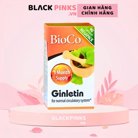 Viên uống tăng cường tuần hoàn máu não BioCo Ginletin (hộp 90 viên)
